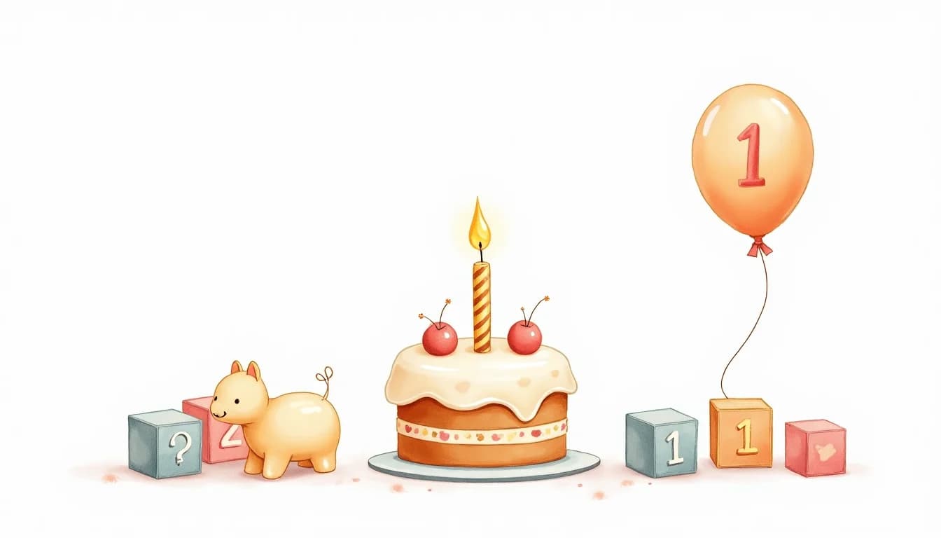 Barnkalas för 1-åringar illustration