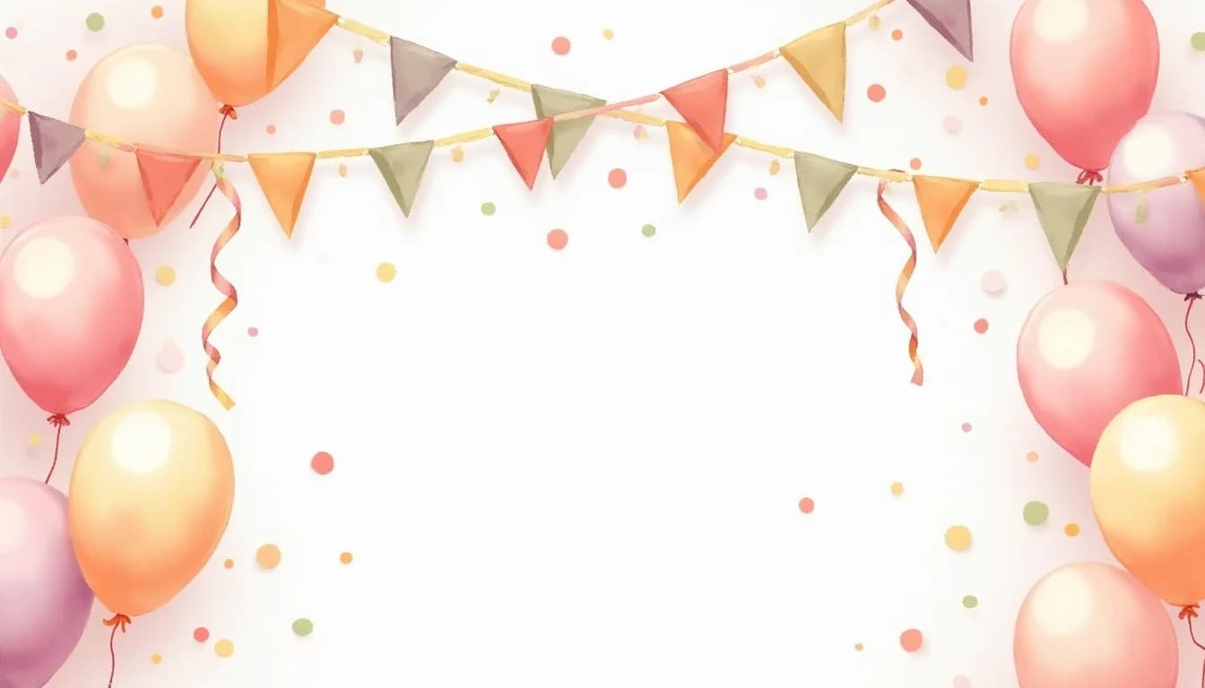 Kalasdekorationer med girlanger och ballonger