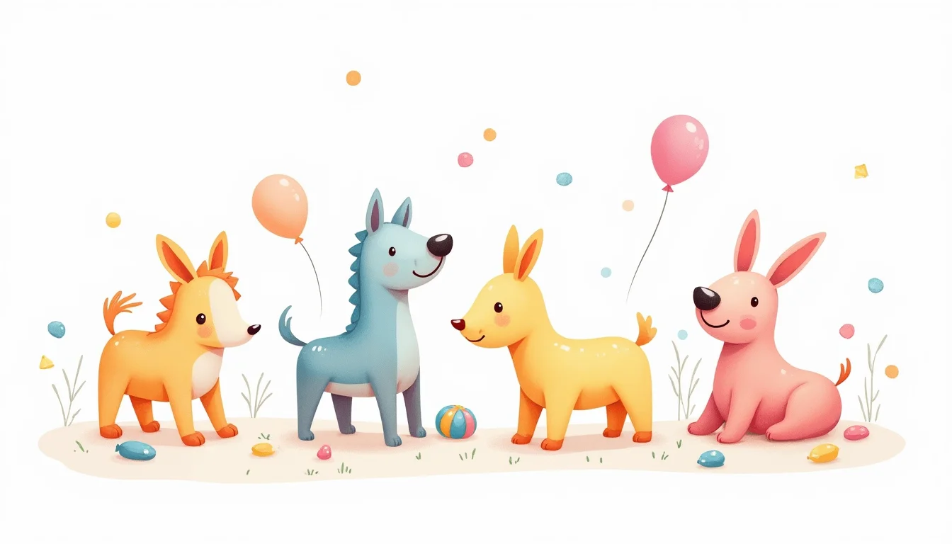 Kalaslekar med ballonger och party-spel