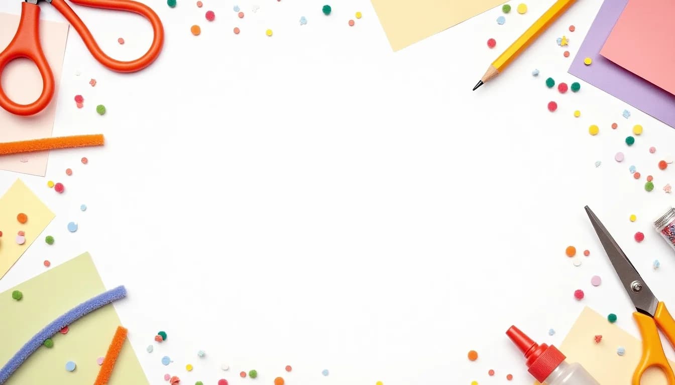 Pysselaktiviteter med sax, lim och papper